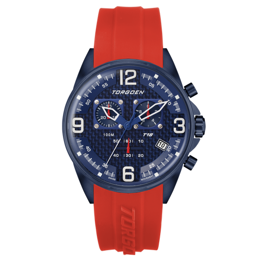 T18 Red | 45mm, Red Silicone Strap